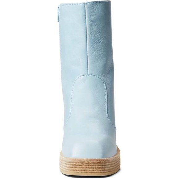 FREE PEOPLE ‼️ $100. OFF Leather RUBY Bootie in Celeste - Picture 4 of 5